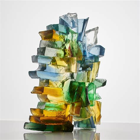 Coloured Glass Sculptures Harbour Wall By Deborah Timperley Boha