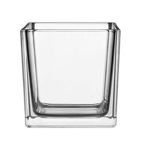 6 Square Glass Cube Vase Clear Bring A Sophisticated Look To Your Decor With The Glass Cube