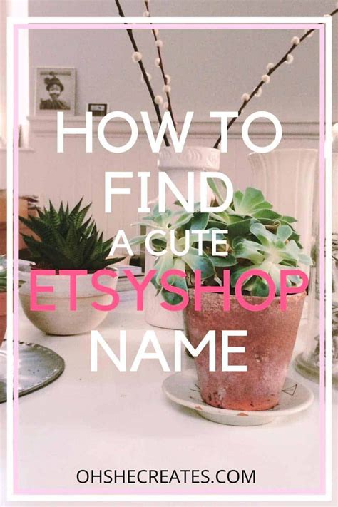 How to name your Etsy shop | Etsy shop names, Shop name ideas, Online