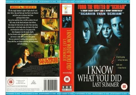 I Know What You Did Last Summer On Entertainment In Video United Kingdom Vhs Videotape