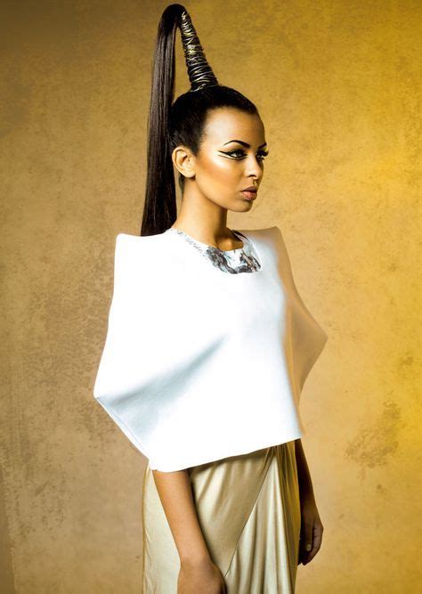 Ancient Egypt Inspired Fashion Photoshoot Long Ponytail And Gold