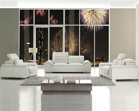 Modern Design White Leather Sofa Set 44lt93hl