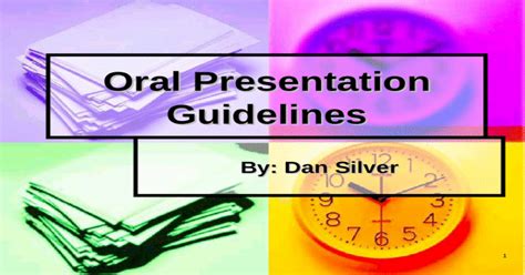 Oral Presentation Guidelines Ppt Powerpoint