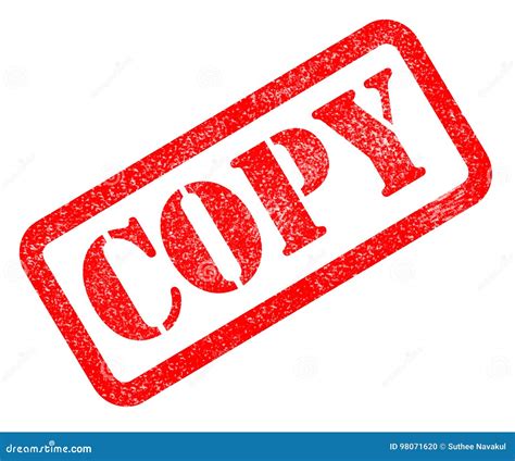 Copy Red Rubber Stamp On White Background Stock Illustration