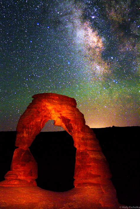 Delicate Arch And The Milky Way Arches National Park Utah Wally