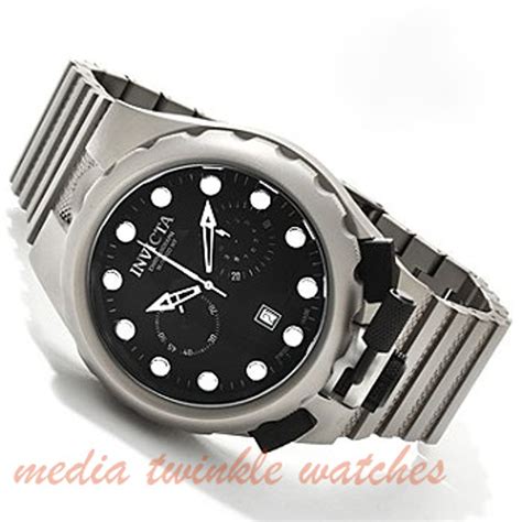 invicta coalition force sniper swiss made quartz chronograph titanium case bracelet watch new