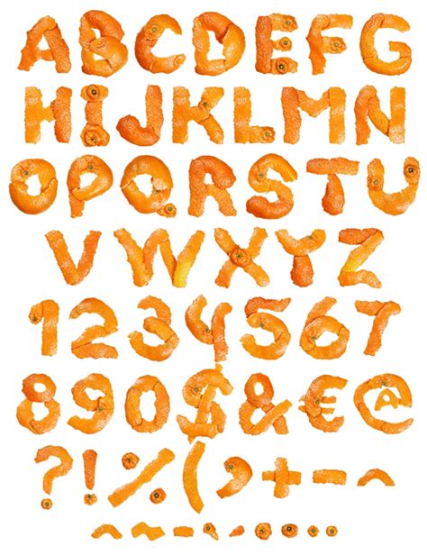 Orangen Alphabet Orange Alphabet