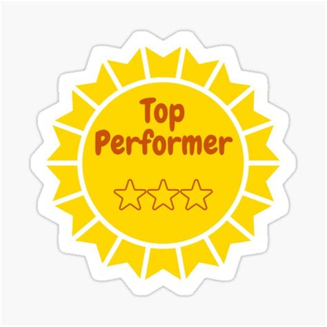 Top Performer Award Gold Badge And 3 Stars Sticker By Bsc212 Redbubble