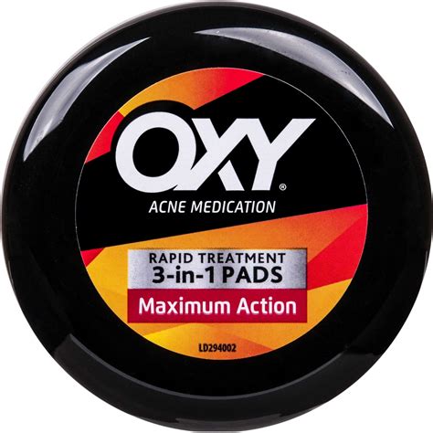 Oxy Maximum Action 3 In 1 Acne Treatment Pads 90 Ct Skin Care
