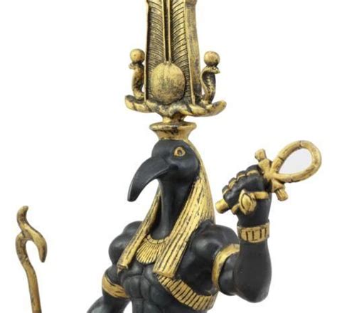 Ebros Egyptian God Ibis Headed Thoth Holding Wasand Ankh Patron Of Knowledge Egyptian Gods