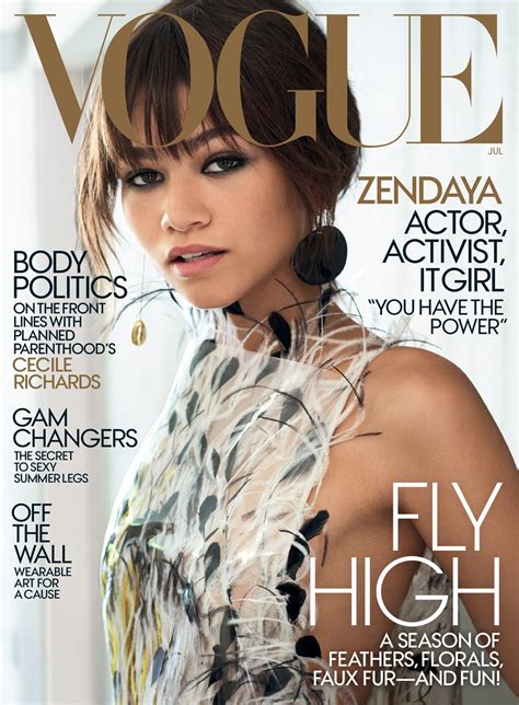 Zendaya Coleman Covers The July Issue Of Vogue Magazine Tom Lorenzo