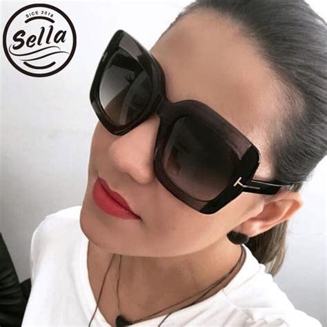 sella new fashion hot sale men women oversized square sunglasses brand designer gradient lens