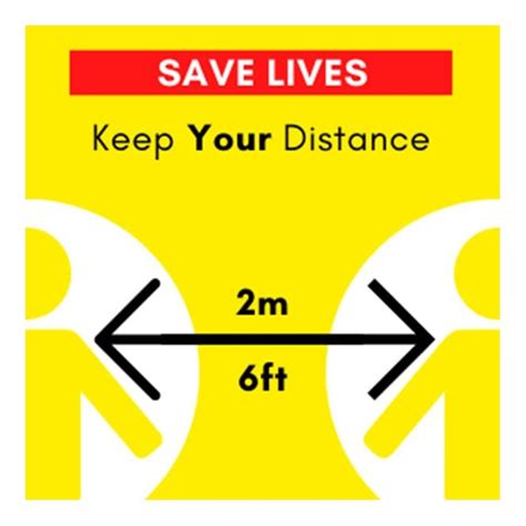 Keep Your Distance Signage Pack 51 Piece Rsis
