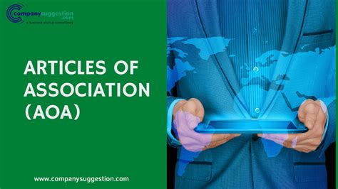 Articles Of Association Aoa Company Suggestion