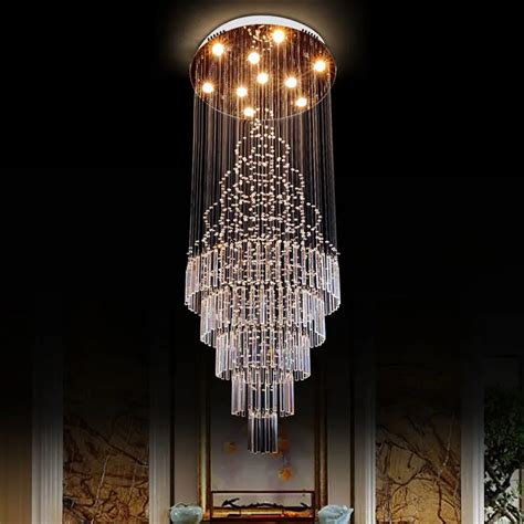 Contemporary Chandelier Spiral Crystal Chandalier Lighting Lustres