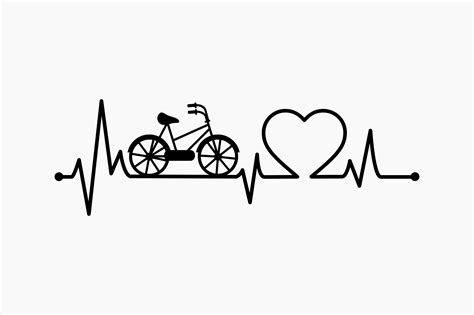 Beating Heart Bicycle Graphic By Berridesign · Creative Fabrica