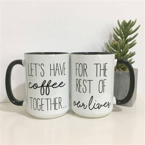 Couples Coffee Mug Set Engagement T Idea Wedding Etsy Couples Coffee Mugs Coffee Ts