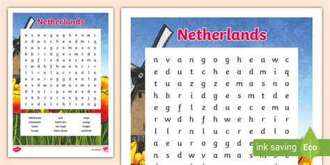 The Netherlands Word Search Teacher Made Twinkl