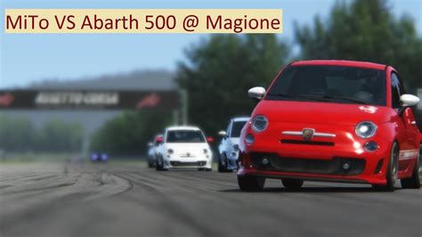 Assetto Corsa MiTo VS Abarth 500 Magione YouTube