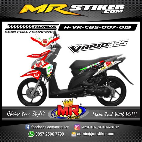 Cari produk aksesori body motor lainnya di tokopedia. Stiker motor decal Vario CBS Race 2 - stiker motor premium ...