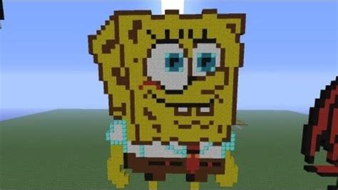Minecraft Pixel Art Spongebob Comment Your Build Request In The