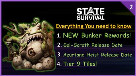 New Bunker Rewards Revealed And More State Of Survival News Youtube