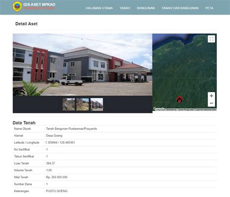 Sistem Informasi Manajemen Aset Tanah Dan Bangunan Simantab Berbasis Webgis Produk