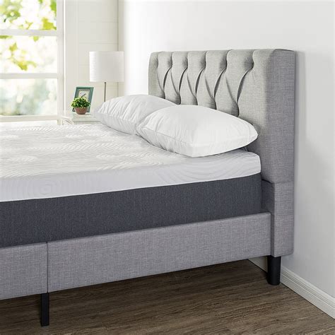 A beautiful metal bed frame will bring even more style to your bedroom too. Zinus Classic Upholstered Diamond Tufted Headboard Fabric ...