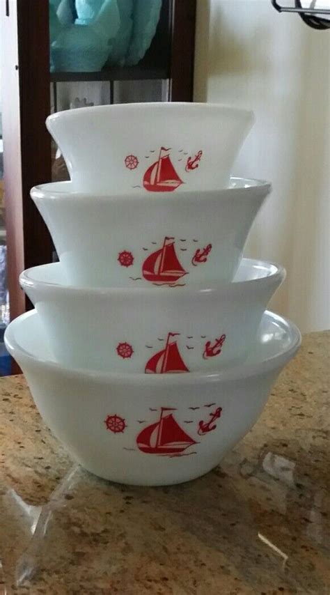 Mckee Red Ships Nesting Bowls Nesting Bowls Bowl Mckee
