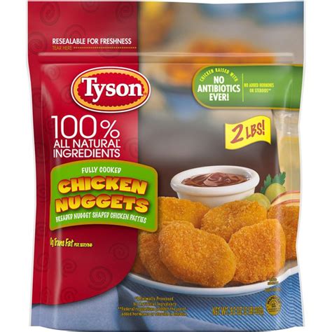 I used skim milk to coat the chicken pieces, instead of butter, before coating with the mixture, and i used the cooling racks on top of a cookie sheet to place the nuggets on, so they would be crisp on both sides. Tyson Fully Cooked Chicken Nuggets (32 oz) - Instacart