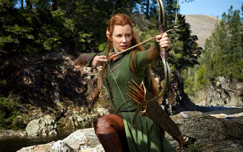 Evangeline Lilly As Tauriel In Hobbit Wallpapers Hd Wallpapers Id