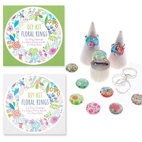 Diy Floral Rings 3pk The Curious Caterpillar