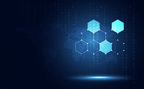 Futuristic Blue Hexagon Honeycomb Abstract Technology Background