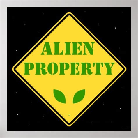 Alien Property Road Sign Print Zazzle