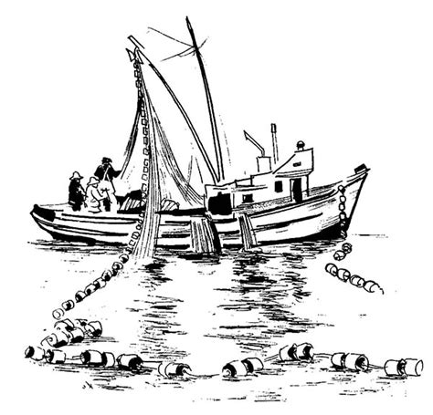 How To Draw A Fishing Boat Draw Easy