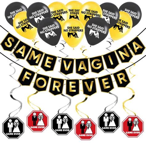 Same Vagina Forever™ Bachelor Party Supplies Decorations And Ideas