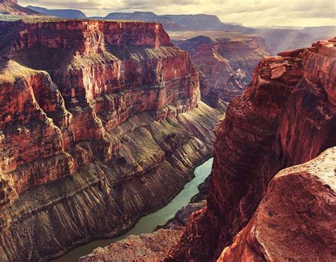 Usa Grand Canyon Grand Canyon Arizona Usa Colorado River Sun Sky