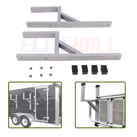 2x Universal Cargo Aluminum Side Wall Mount Ladder Rack Fit For