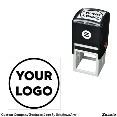 Custom Company Business Logo Self Inking Stamp Zazzle Business Logo