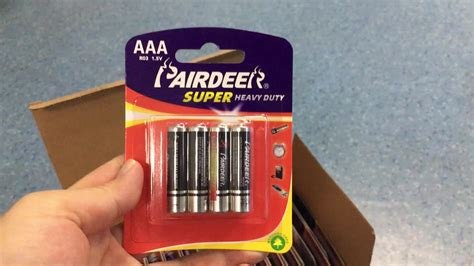 Oem Pairdeer 1.5v R03p Size Aaa Um4 Dry Battery - Buy Battery,R03p Battery,Aaa Battery Product 