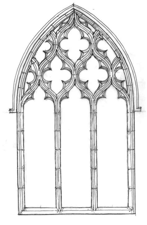 Gothic Window Tracery Clipart Kid Gothic Architecture Drawing
