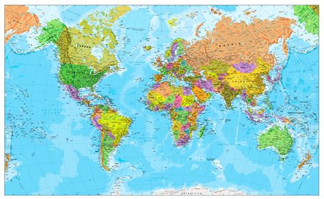 Detailed Physical World Map Wallpaper World Wall Maps