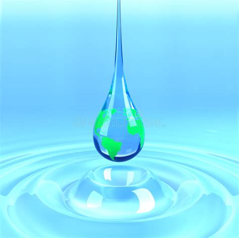 Earth water drop stock illustration. Illustration of color - 15668805