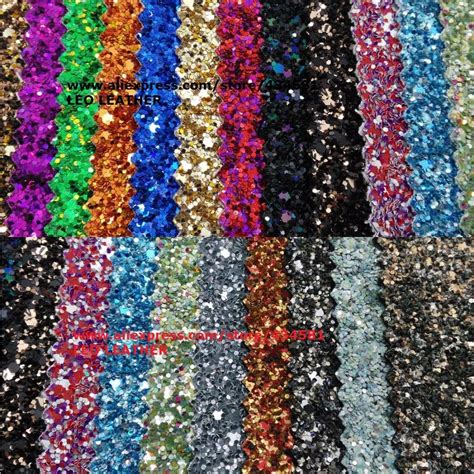 Buy Chunky Glitter Leather Colors High Quality Pu