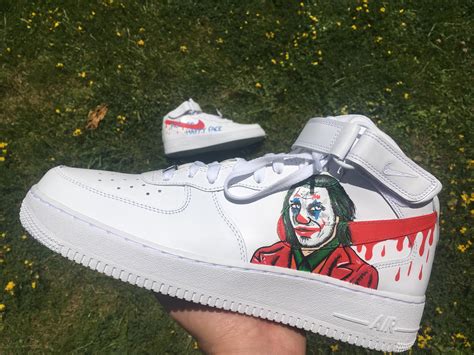 Custom Sneakers Nike Air Force 1 Joker And Drip Hand Painted Etsy