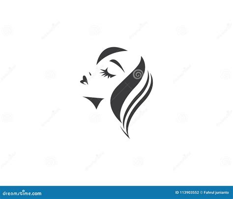 Face Woman Beauty Spa Logo Design Illustration Stock Vector