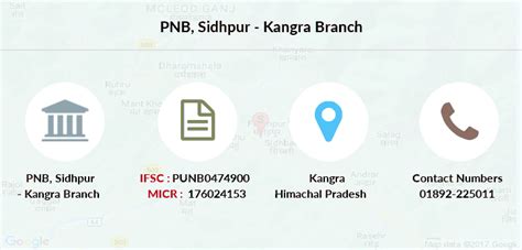 The above list is the currently available data of swift / bic codes of punjab national bank in india. PNB Sidhpur - Kangra IFSC Code PUNB0474900