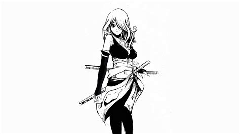 1366x768 Resolution Female Samurai Character Sketch Original