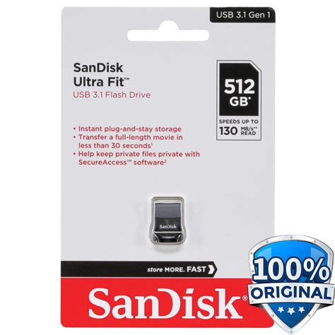 Jual Sandisk Ultra Fit Usb 31 Flashdisk 512gb Sdcz430 Black Di