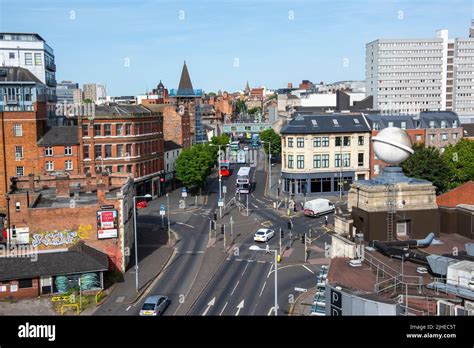 View Up Lower Parliament Street In Nottingham Captured From The Roof
